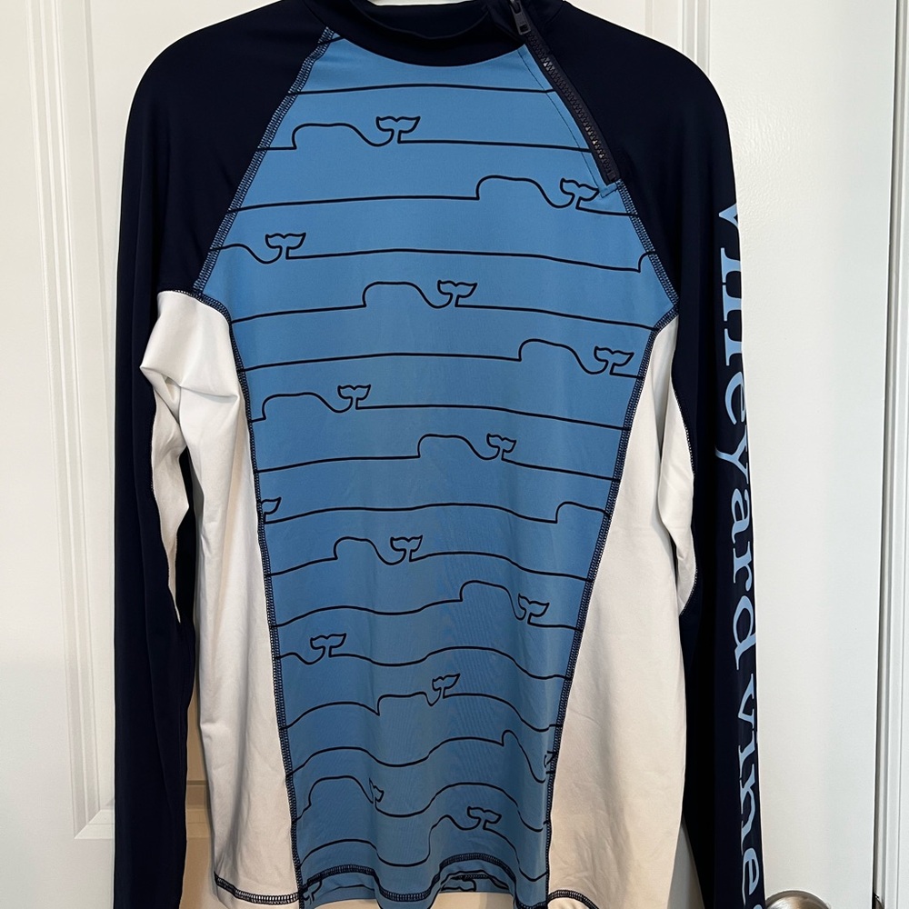 Vineyard Vines Blue and White Rash Guard